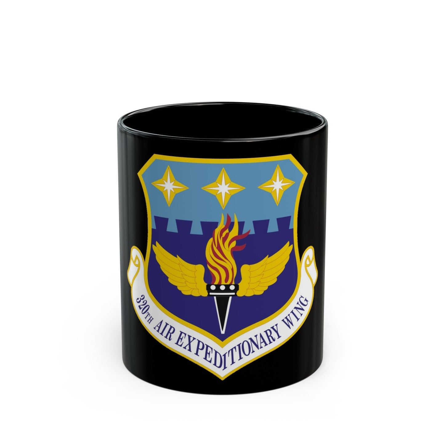 320th Air Expeditionary Wing (U.S. Air Force) Black Coffee Mug-11oz-The Sticker Space