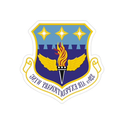 320th Air Expeditionary Wing (U.S. Air Force) REVERSE PRINT Transparent STICKER-4" × 4"-The Sticker Space