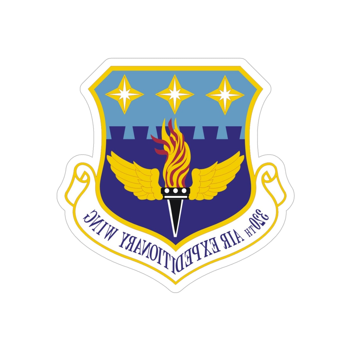 320th Air Expeditionary Wing (U.S. Air Force) REVERSE PRINT Transparent STICKER-6" × 6"-The Sticker Space