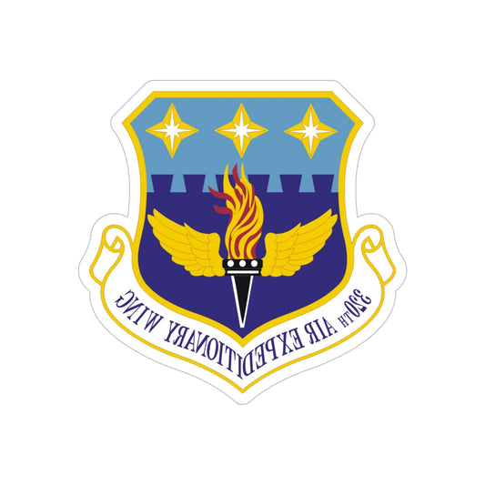 320th Air Expeditionary Wing (U.S. Air Force) REVERSE PRINT Transparent STICKER-6" × 6"-The Sticker Space