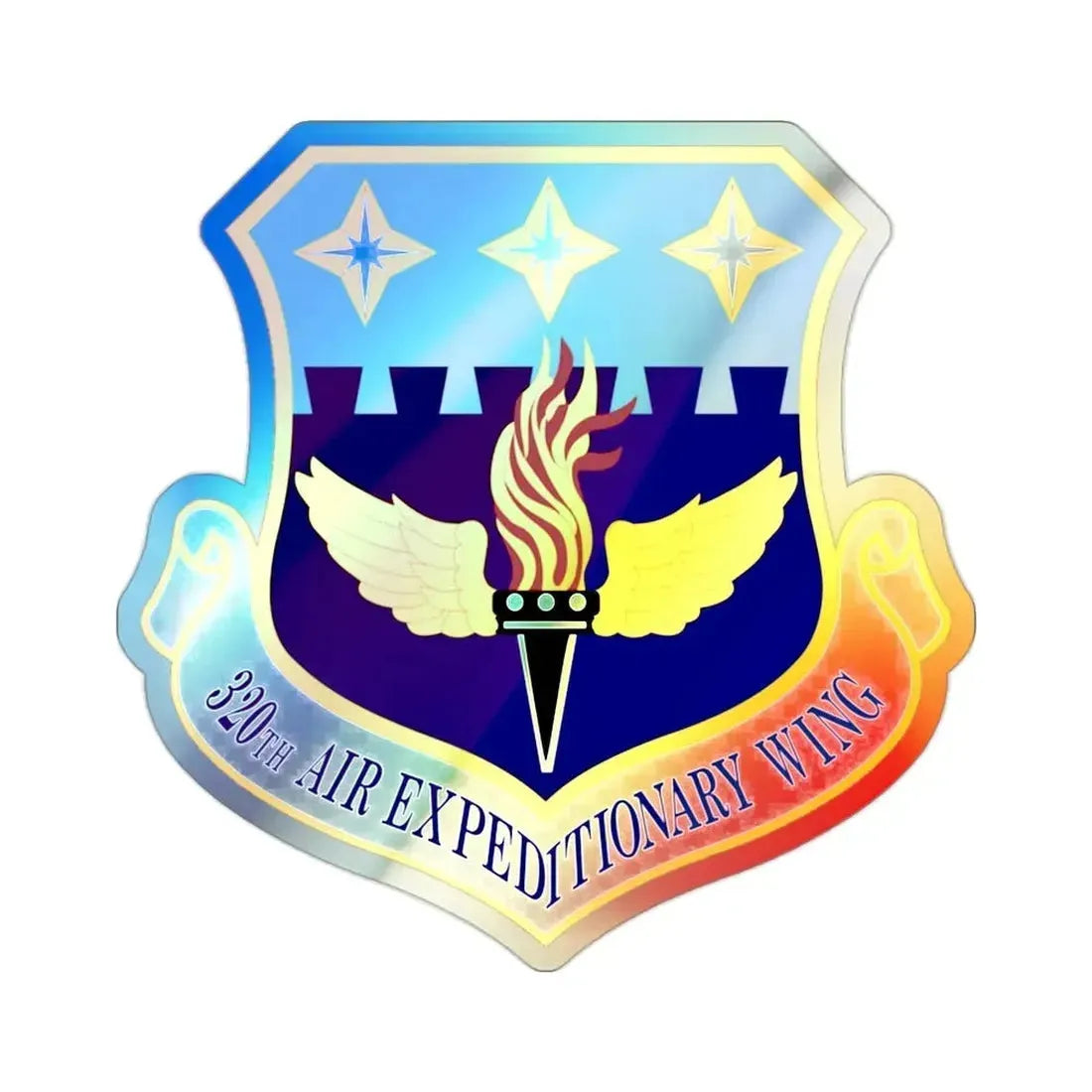 320th Air Expeditionary Wing (U.S. Air Force) Holographic STICKER Die-Cut Vinyl Decal - The Sticker Space
