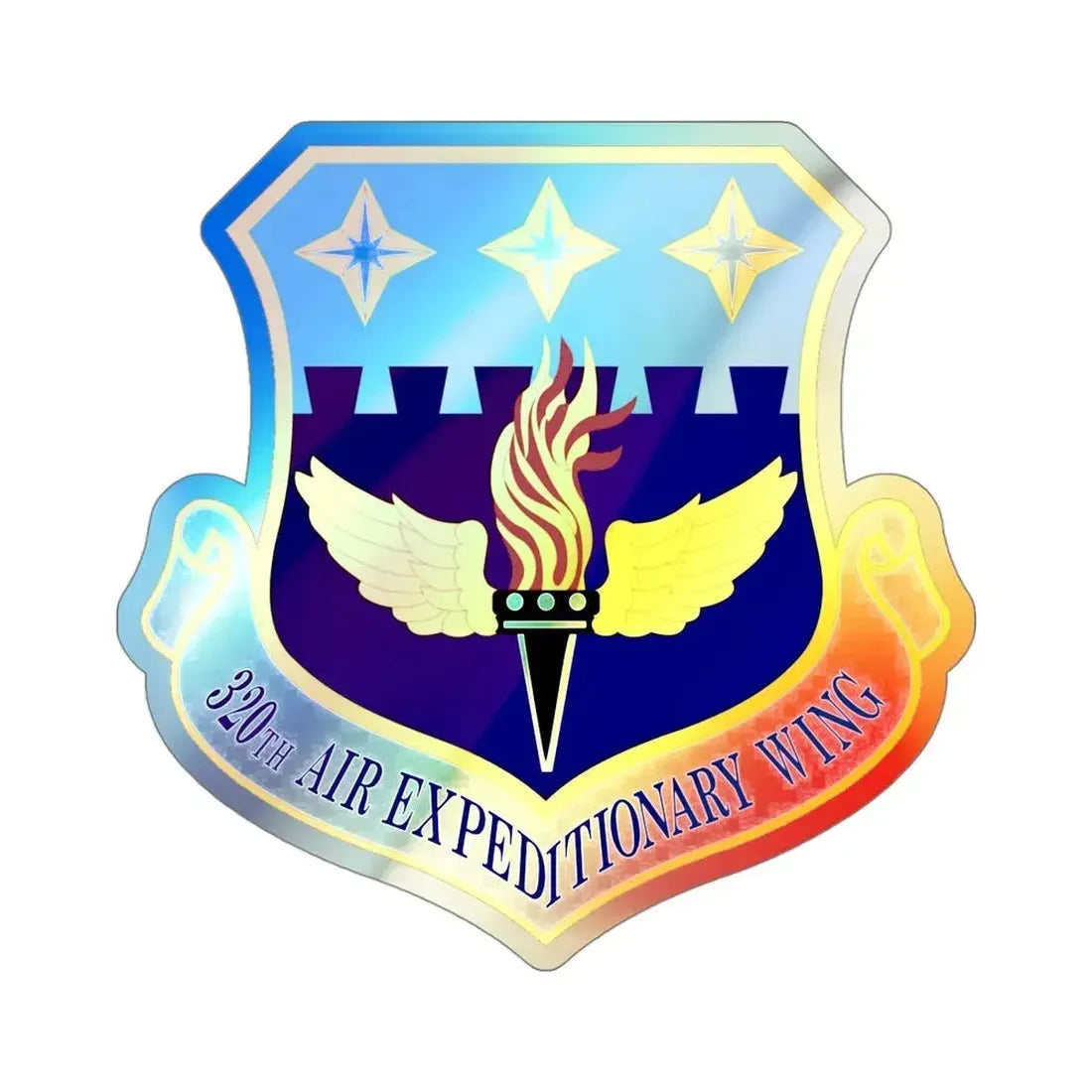 320th Air Expeditionary Wing (U.S. Air Force) Holographic STICKER Die-Cut Vinyl Decal - The Sticker Space