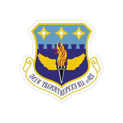 320th Air Expeditionary Wing (U.S. Air Force) REVERSE PRINT Transparent Die-Cut STICKER 3 Inch Die-Cut Transparent - The Sticker Space