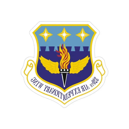 320th Air Expeditionary Wing (U.S. Air Force) REVERSE PRINT Transparent Die-Cut STICKER 4 Inch Die-Cut Transparent - The Sticker Space