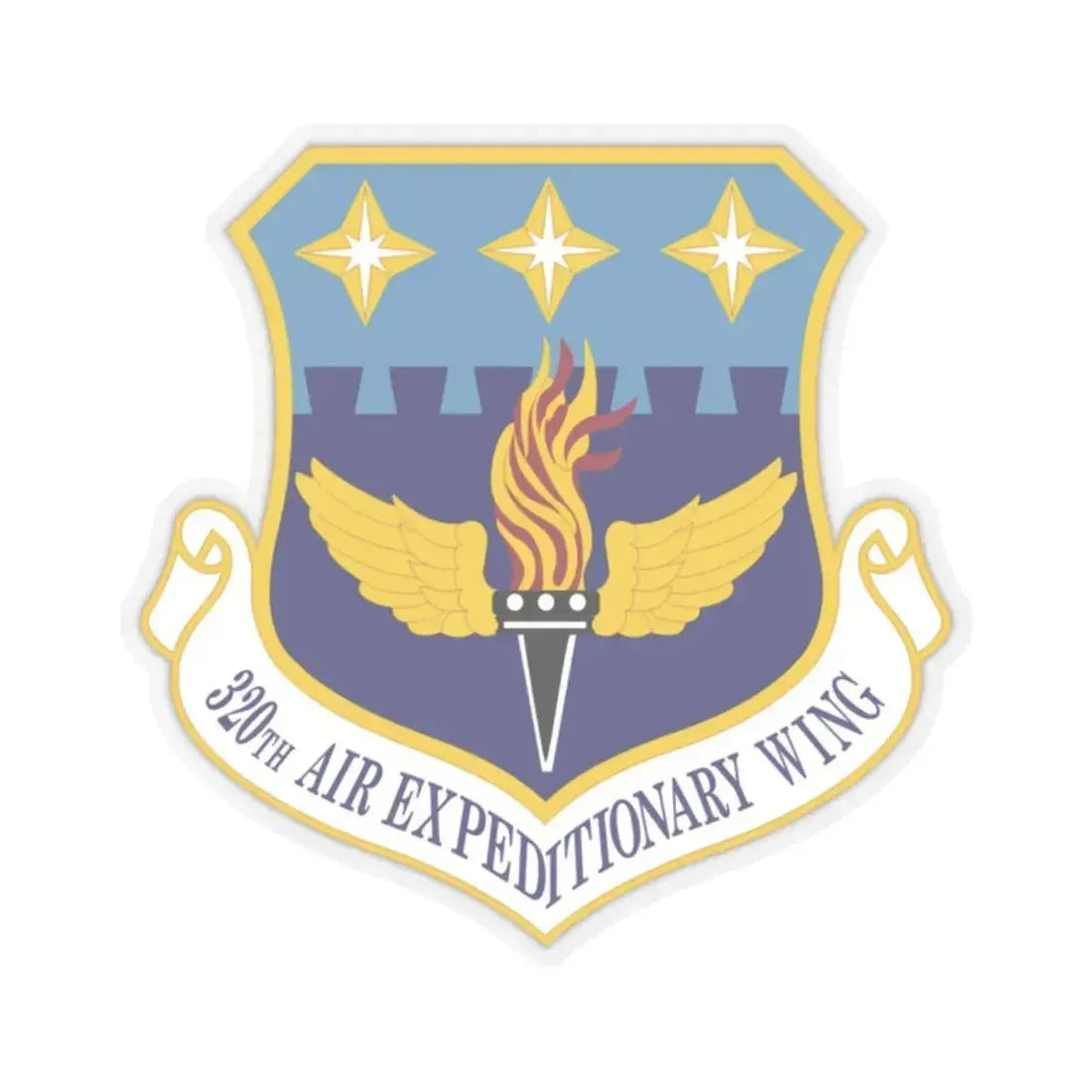 320th Air Expeditionary Wing (U.S. Air Force) STICKER Vinyl Kiss-Cut Decal 2 Inch Transparent - The Sticker Space
