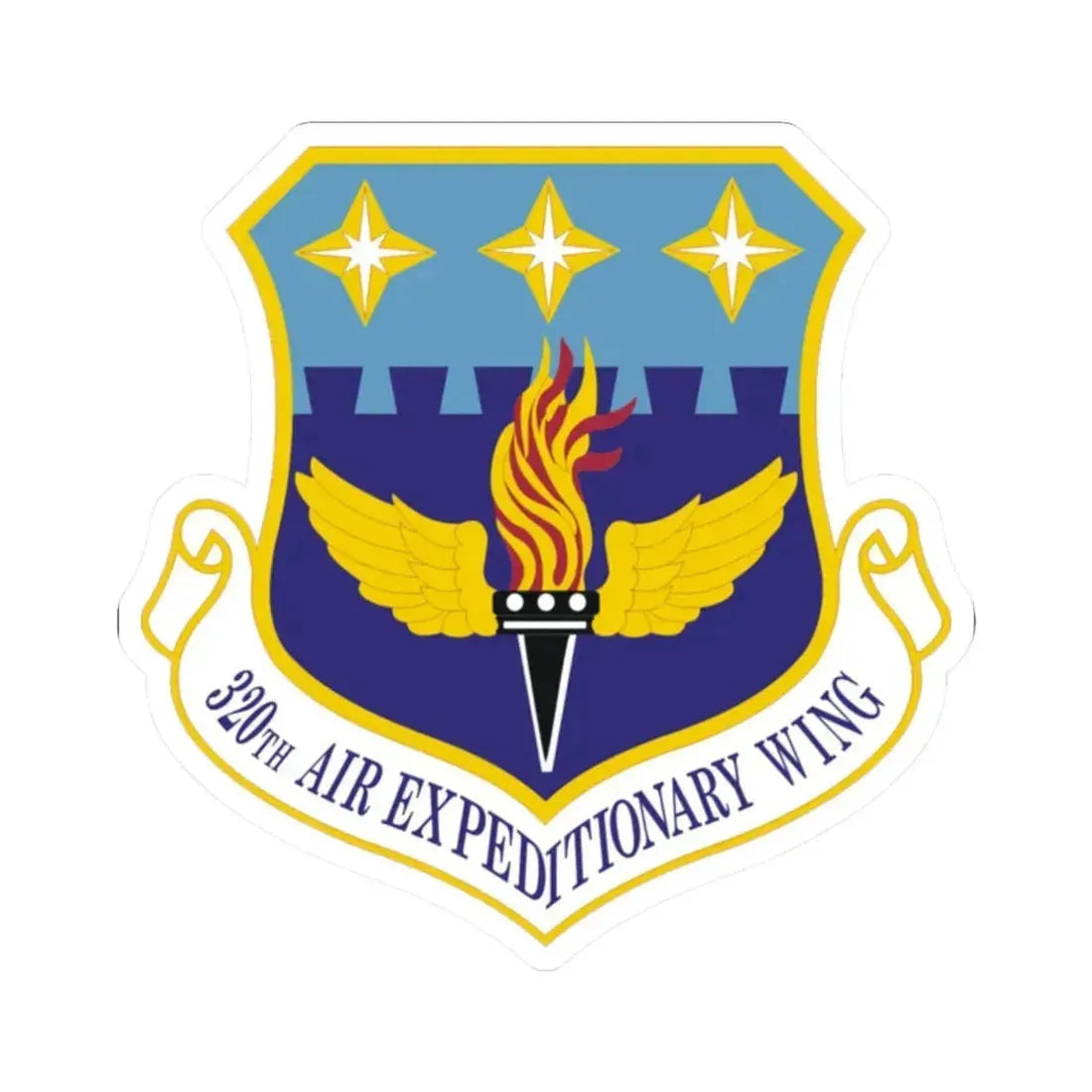 320th Air Expeditionary Wing (U.S. Air Force) STICKER Vinyl Kiss-Cut Decal 2 Inch White - The Sticker Space