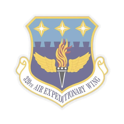 320th Air Expeditionary Wing (U.S. Air Force) STICKER Vinyl Kiss-Cut Decal 3 Inch Transparent - The Sticker Space
