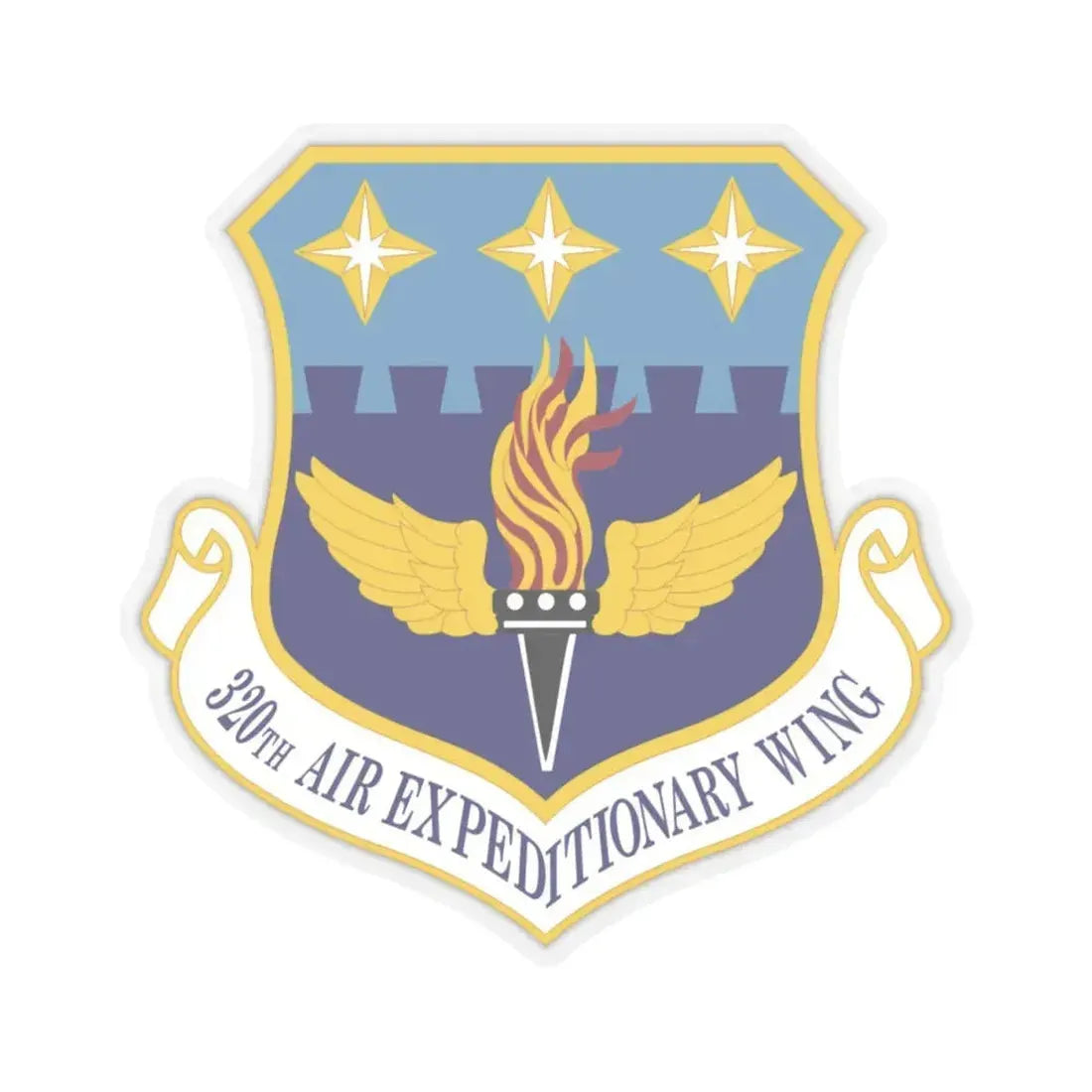320th Air Expeditionary Wing (U.S. Air Force) STICKER Vinyl Kiss-Cut Decal 4 Inch Transparent - The Sticker Space