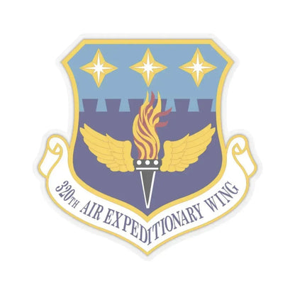 320th Air Expeditionary Wing (U.S. Air Force) STICKER Vinyl Kiss-Cut Decal 4 Inch Transparent - The Sticker Space