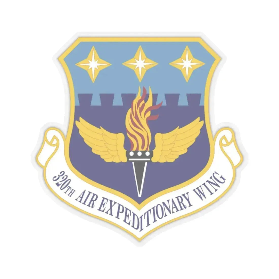 320th Air Expeditionary Wing (U.S. Air Force) STICKER Vinyl Kiss-Cut Decal 6 Inch Transparent - The Sticker Space