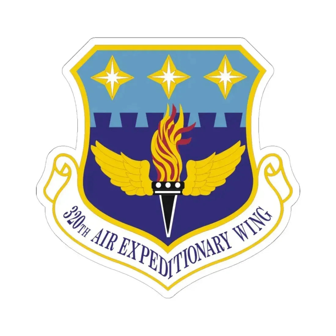 320th Air Expeditionary Wing (U.S. Air Force) STICKER Vinyl Kiss-Cut Decal 6 Inch White - The Sticker Space