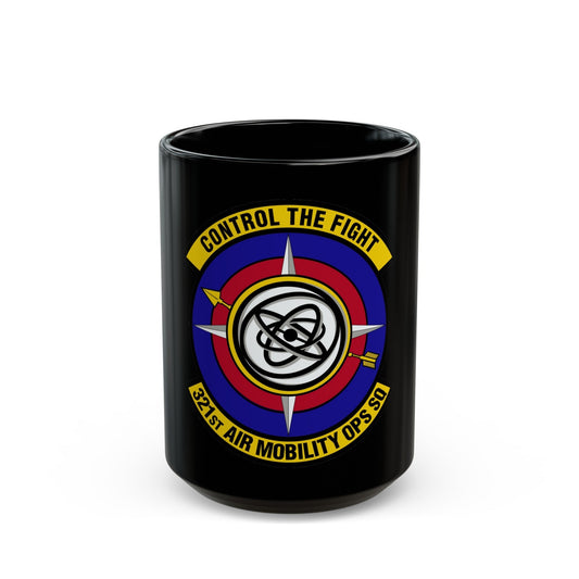 321 Air Mobility Operations Squadron (U.S. Air Force) Black Coffee Mug-15oz-The Sticker Space