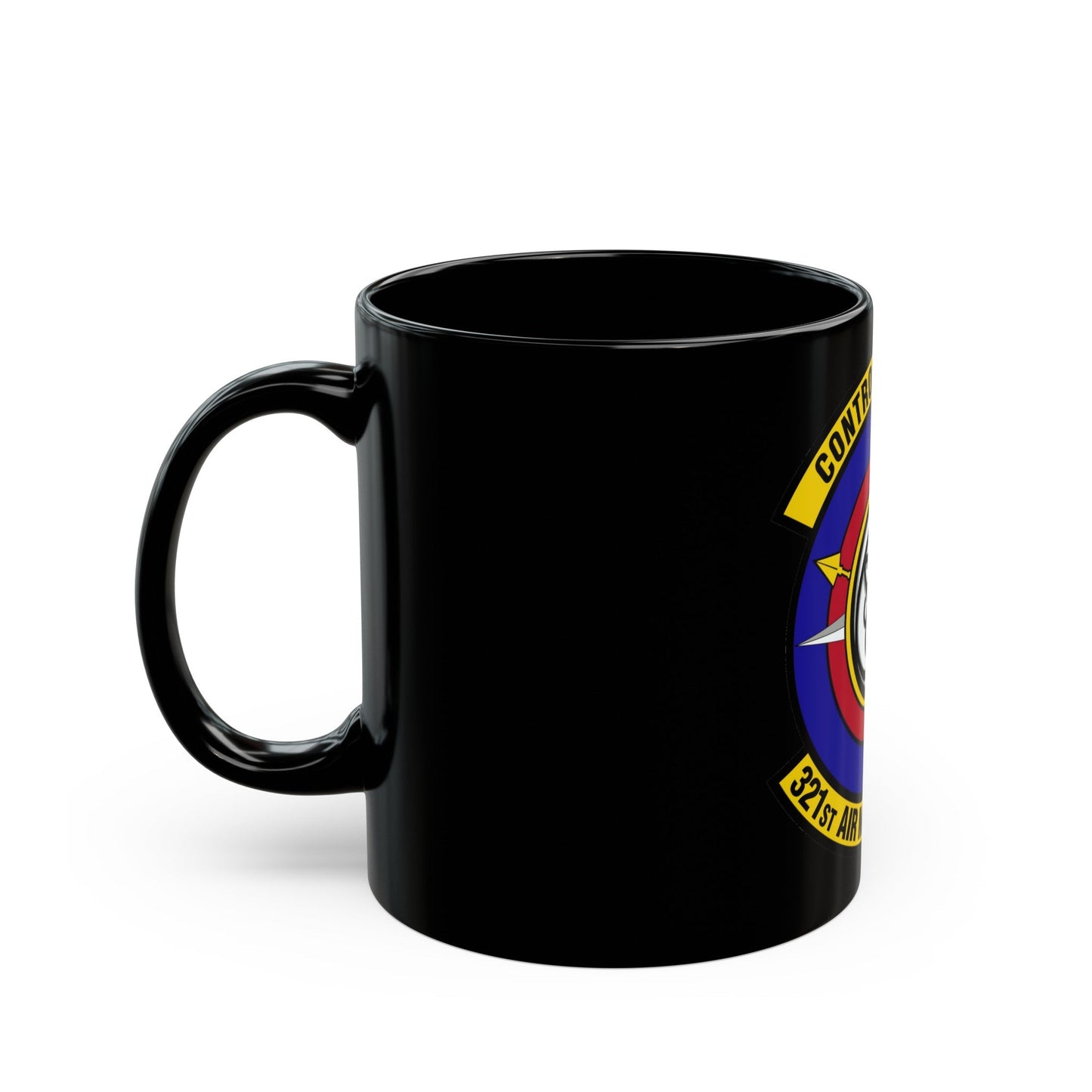 321 Air Mobility Operations Squadron (U.S. Air Force) Black Coffee Mug-The Sticker Space