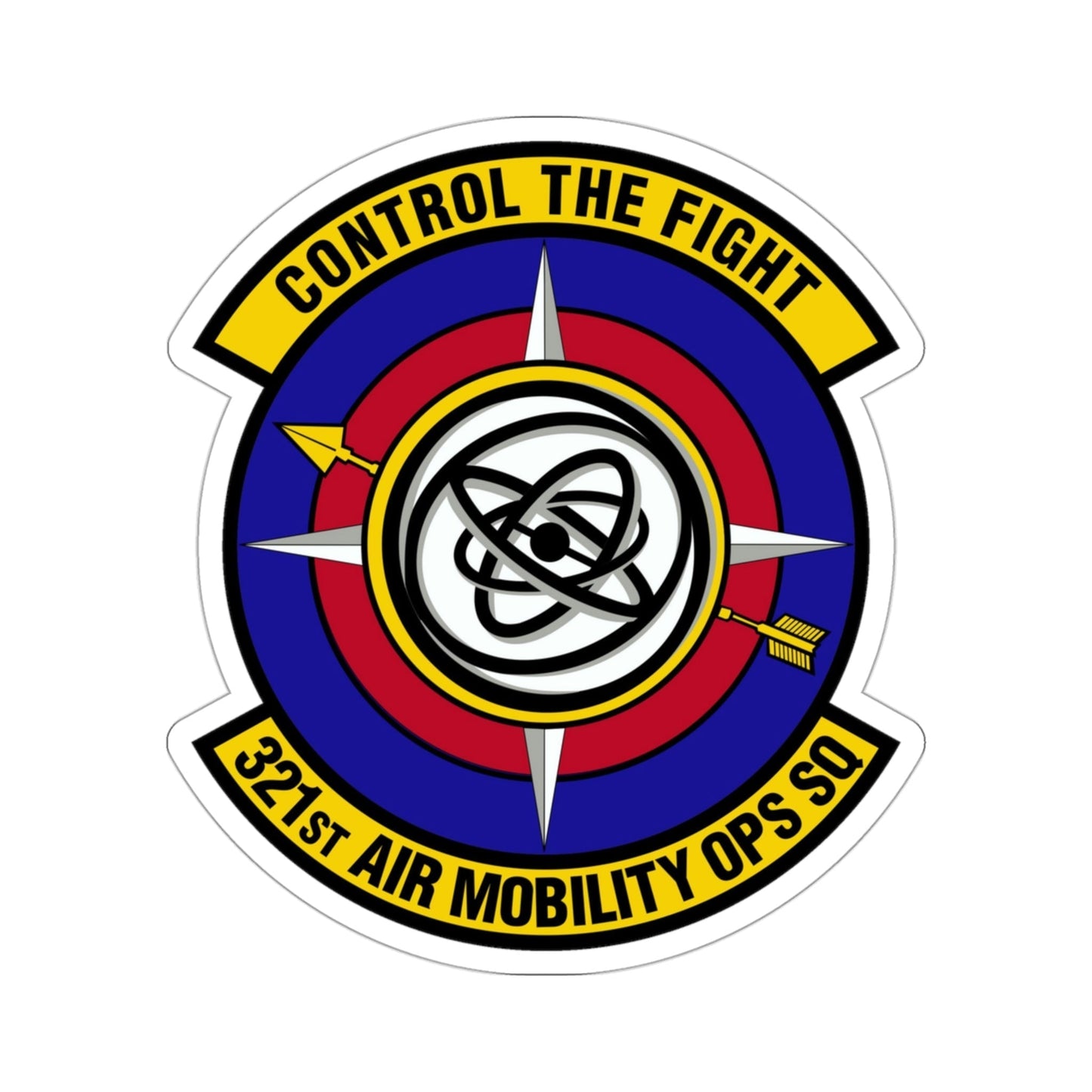 321 Air Mobility Operations Squadron (U.S. Air Force) STICKER Vinyl Die-Cut Decal-3 Inch-The Sticker Space