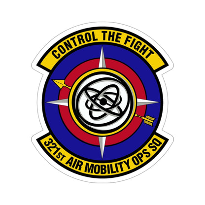 321 Air Mobility Operations Squadron (U.S. Air Force) STICKER Vinyl Die-Cut Decal-3 Inch-The Sticker Space