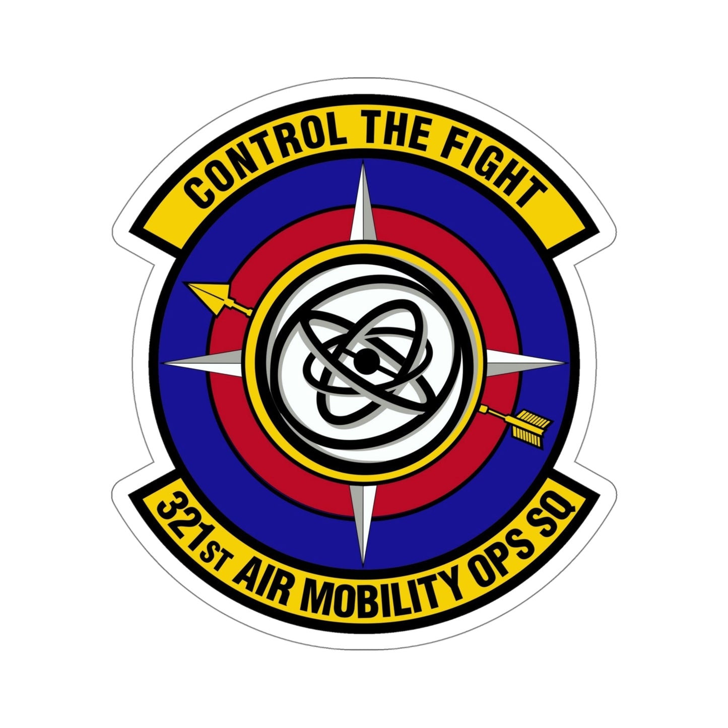 321 Air Mobility Operations Squadron (U.S. Air Force) STICKER Vinyl Die-Cut Decal-5 Inch-The Sticker Space