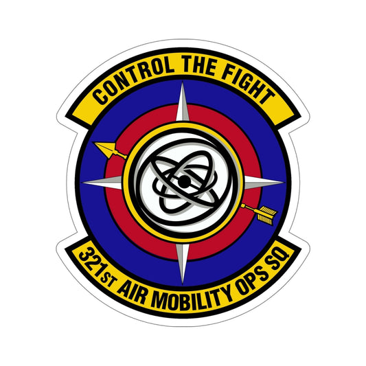 321 Air Mobility Operations Squadron (U.S. Air Force) STICKER Vinyl Die-Cut Decal-6 Inch-The Sticker Space