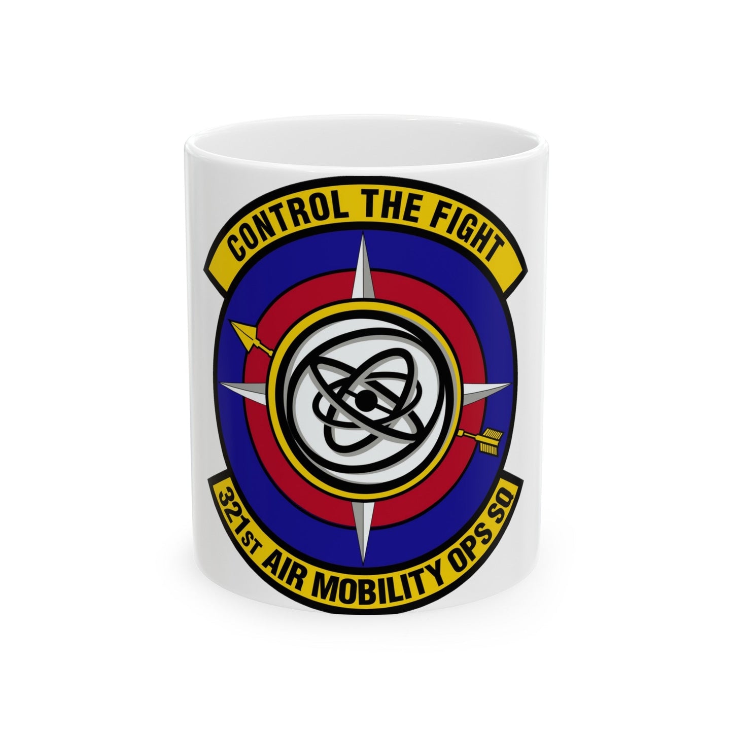 321 Air Mobility Operations Squadron (U.S. Air Force) White Coffee Mug-11oz-The Sticker Space