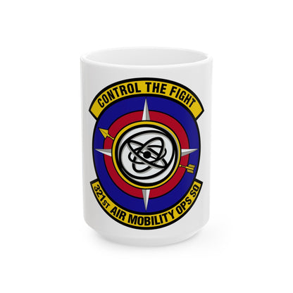 321 Air Mobility Operations Squadron (U.S. Air Force) White Coffee Mug-15oz-The Sticker Space