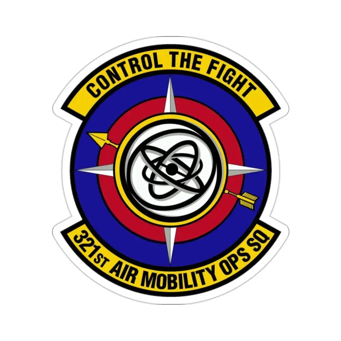 321 Air Mobility Operations Squadron (U.S. Air Force) STICKER Vinyl Die-Cut Decal 2 Inch - The Sticker Space