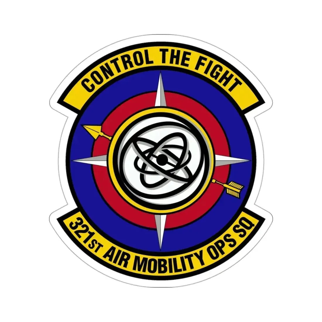 321 Air Mobility Operations Squadron (U.S. Air Force) STICKER Vinyl Die-Cut Decal 3 Inch - The Sticker Space