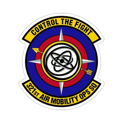 321 Air Mobility Operations Squadron (U.S. Air Force) STICKER Vinyl Die-Cut Decal 3 Inch - The Sticker Space