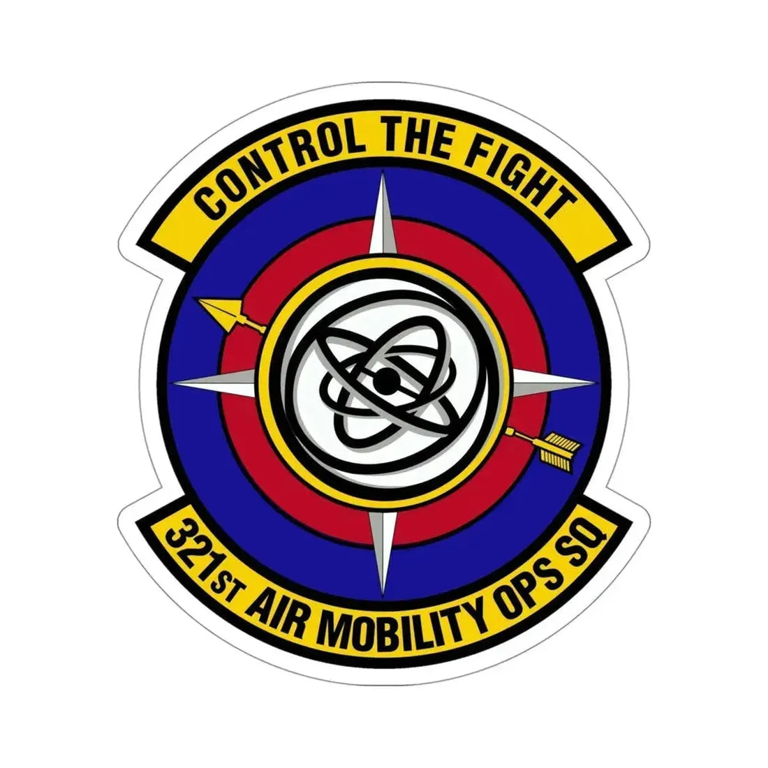 321 Air Mobility Operations Squadron (U.S. Air Force) STICKER Vinyl Die-Cut Decal 4 Inch - The Sticker Space