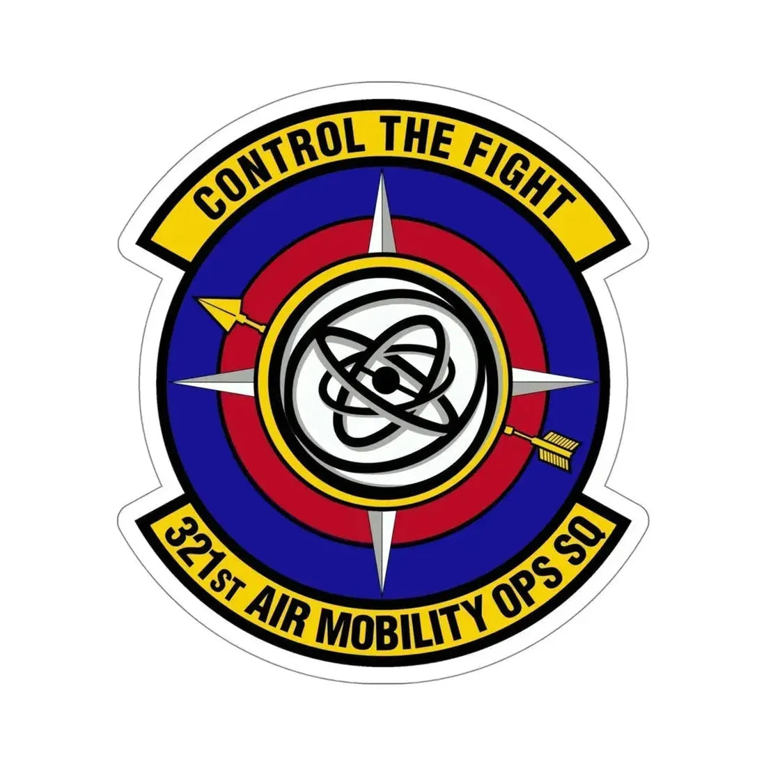 321 Air Mobility Operations Squadron (U.S. Air Force) STICKER Vinyl Die-Cut Decal 5 Inch - The Sticker Space