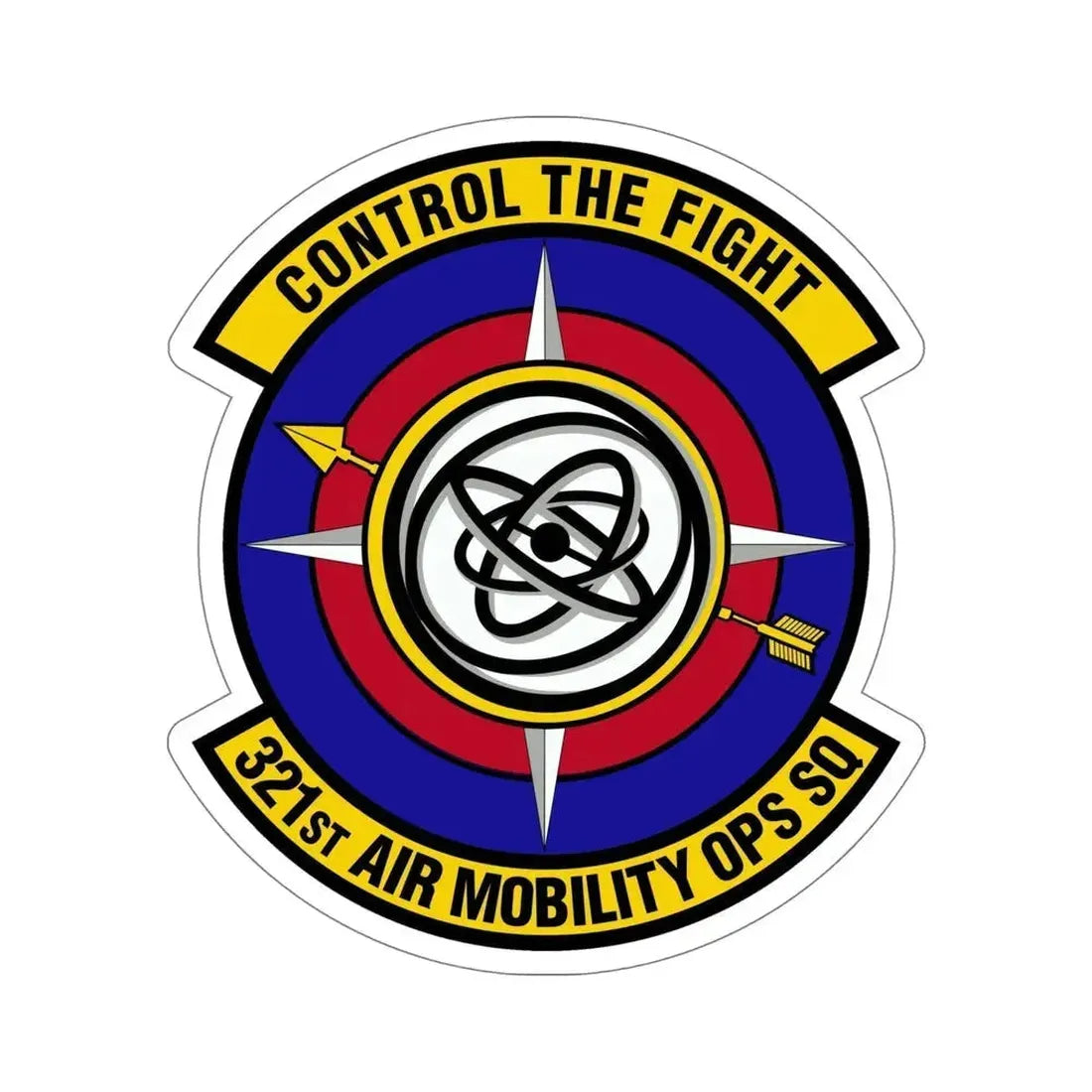 321 Air Mobility Operations Squadron (U.S. Air Force) STICKER Vinyl Die-Cut Decal 6 Inch - The Sticker Space
