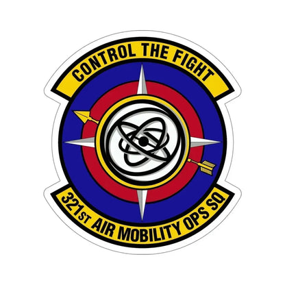321 Air Mobility Operations Squadron (U.S. Air Force) STICKER Vinyl Die-Cut Decal 6 Inch - The Sticker Space