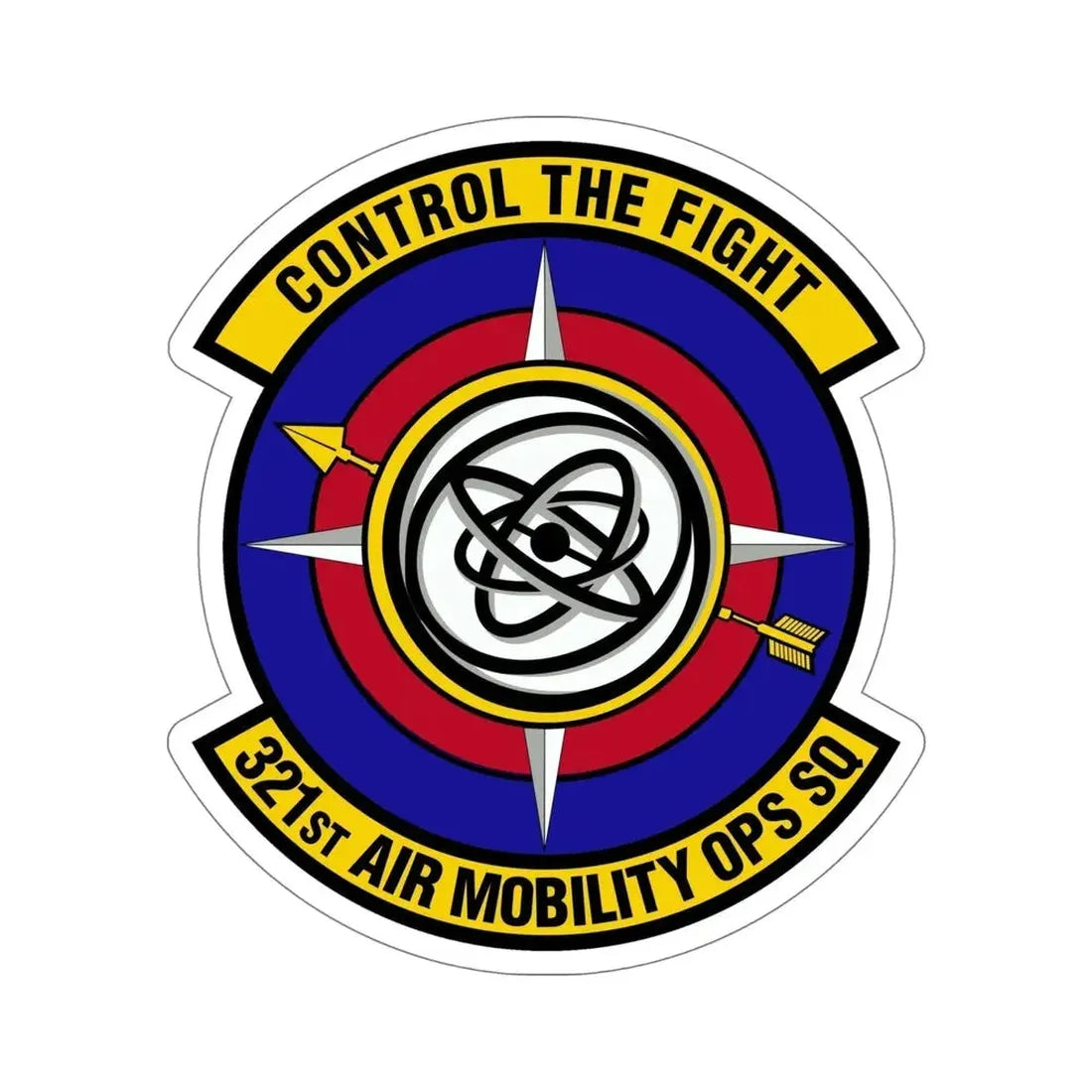 321 Air Mobility Operations Squadron (U.S. Air Force) STICKER Vinyl Die-Cut Decal - The Sticker Space