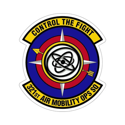321 Air Mobility Operations Squadron (U.S. Air Force) STICKER Vinyl Die-Cut Decal - The Sticker Space