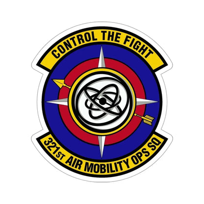 321 Air Mobility Operations Squadron (U.S. Air Force) STICKER Vinyl Die-Cut Decal - The Sticker Space