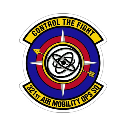 321 Air Mobility Operations Squadron (U.S. Air Force) STICKER Vinyl Kiss-Cut Decal - The Sticker Space
