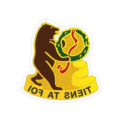 321 Cavalry Regiment (U.S. Army) REVERSE PRINT Transparent Die-Cut STICKER 4 Inch Die-Cut Transparent - The Sticker Space