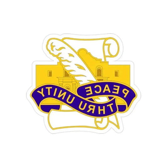 321 Civil Affairs Brigade 2 (U.S. Army) REVERSE PRINT Transparent Die-Cut STICKER 2 Inch Die-Cut Transparent - The Sticker Space