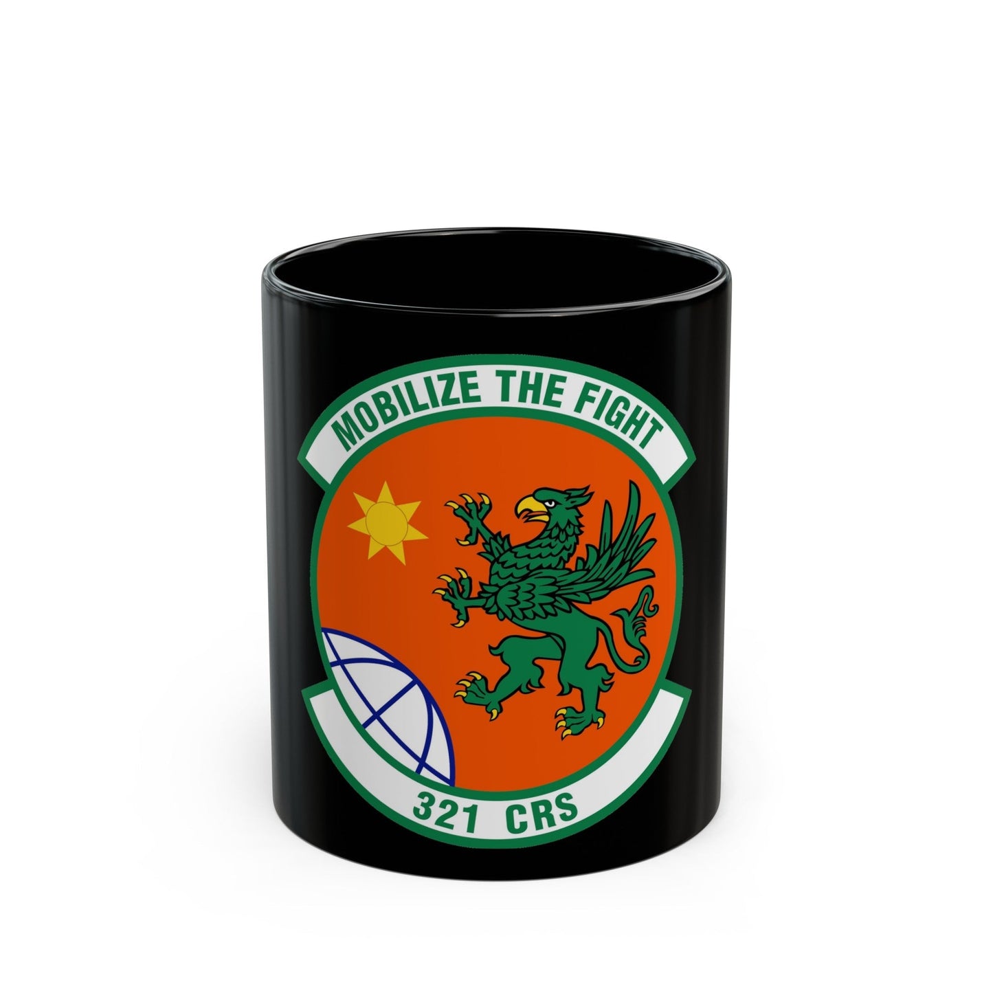 321 Contingency Response Squadron AMC (U.S. Air Force) Black Coffee Mug-11oz-The Sticker Space