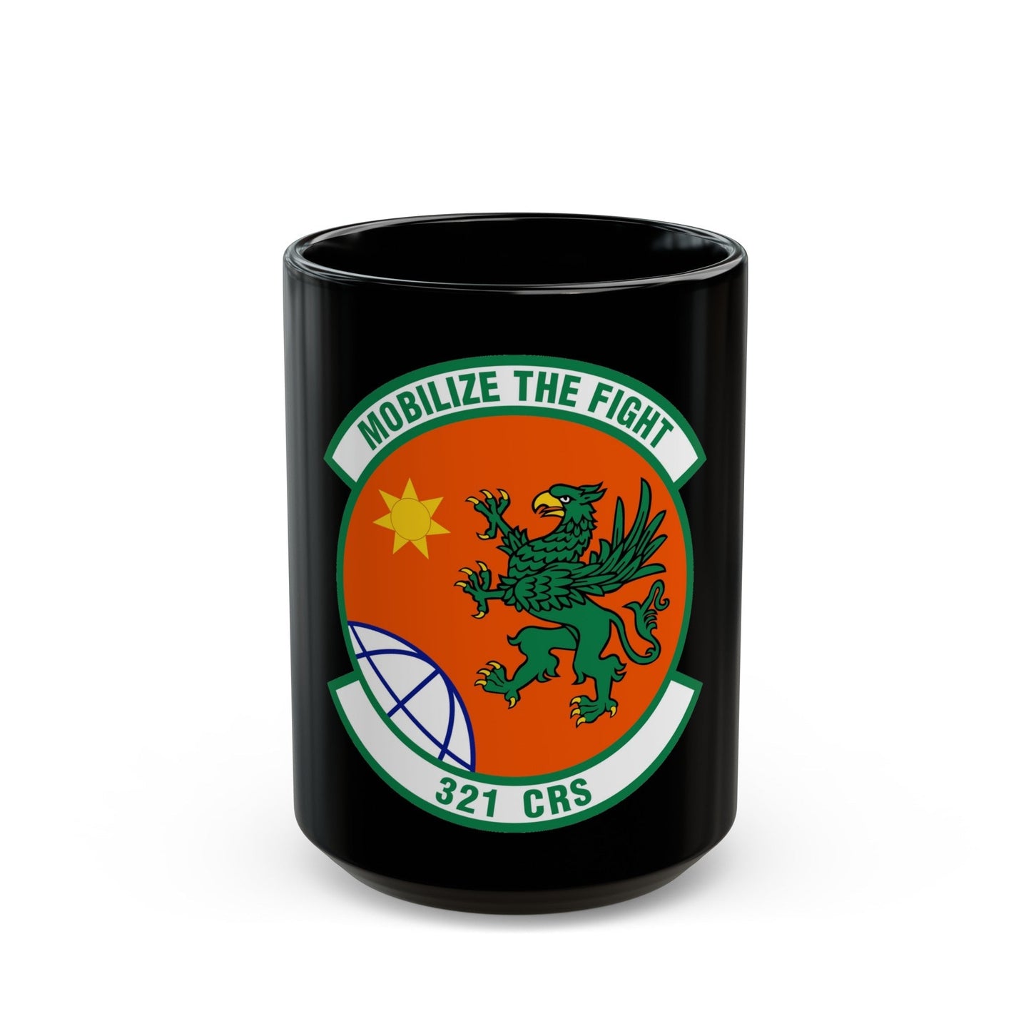 321 Contingency Response Squadron AMC (U.S. Air Force) Black Coffee Mug-15oz-The Sticker Space