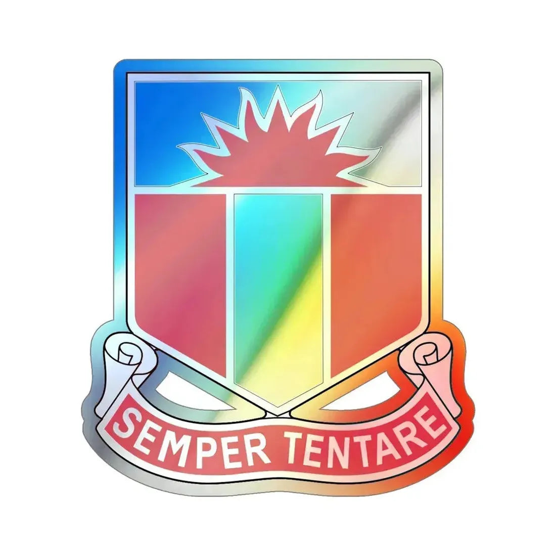321 Engineer Battalion (U.S. Army) Holographic STICKER Die-Cut Vinyl Decal 6 Inch Holographic - The Sticker Space