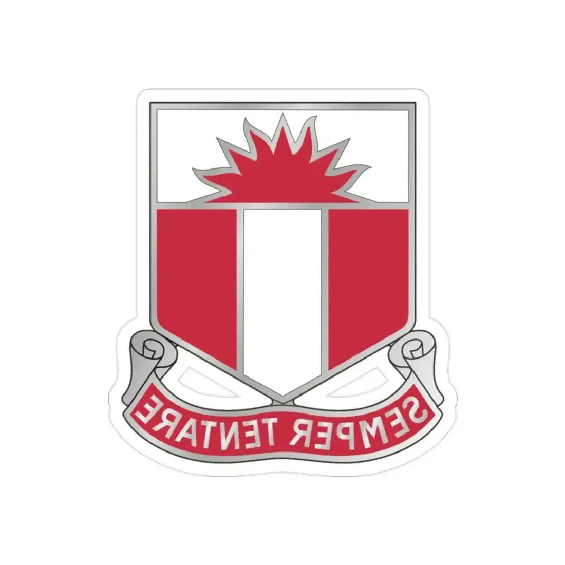 321 Engineer Battalion (U.S. Army) REVERSE PRINT Transparent Die-Cut STICKER 2 Inch Die-Cut Transparent - The Sticker Space