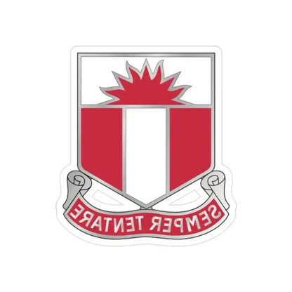 321 Engineer Battalion (U.S. Army) REVERSE PRINT Transparent Die-Cut STICKER 2 Inch Die-Cut Transparent - The Sticker Space