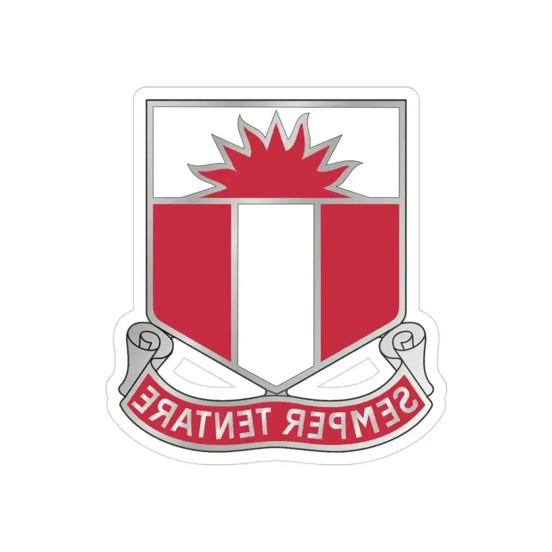 321 Engineer Battalion (U.S. Army) REVERSE PRINT Transparent Die-Cut STICKER 3 Inch Die-Cut Transparent - The Sticker Space