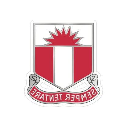 321 Engineer Battalion (U.S. Army) REVERSE PRINT Transparent Die-Cut STICKER 3 Inch Die-Cut Transparent - The Sticker Space