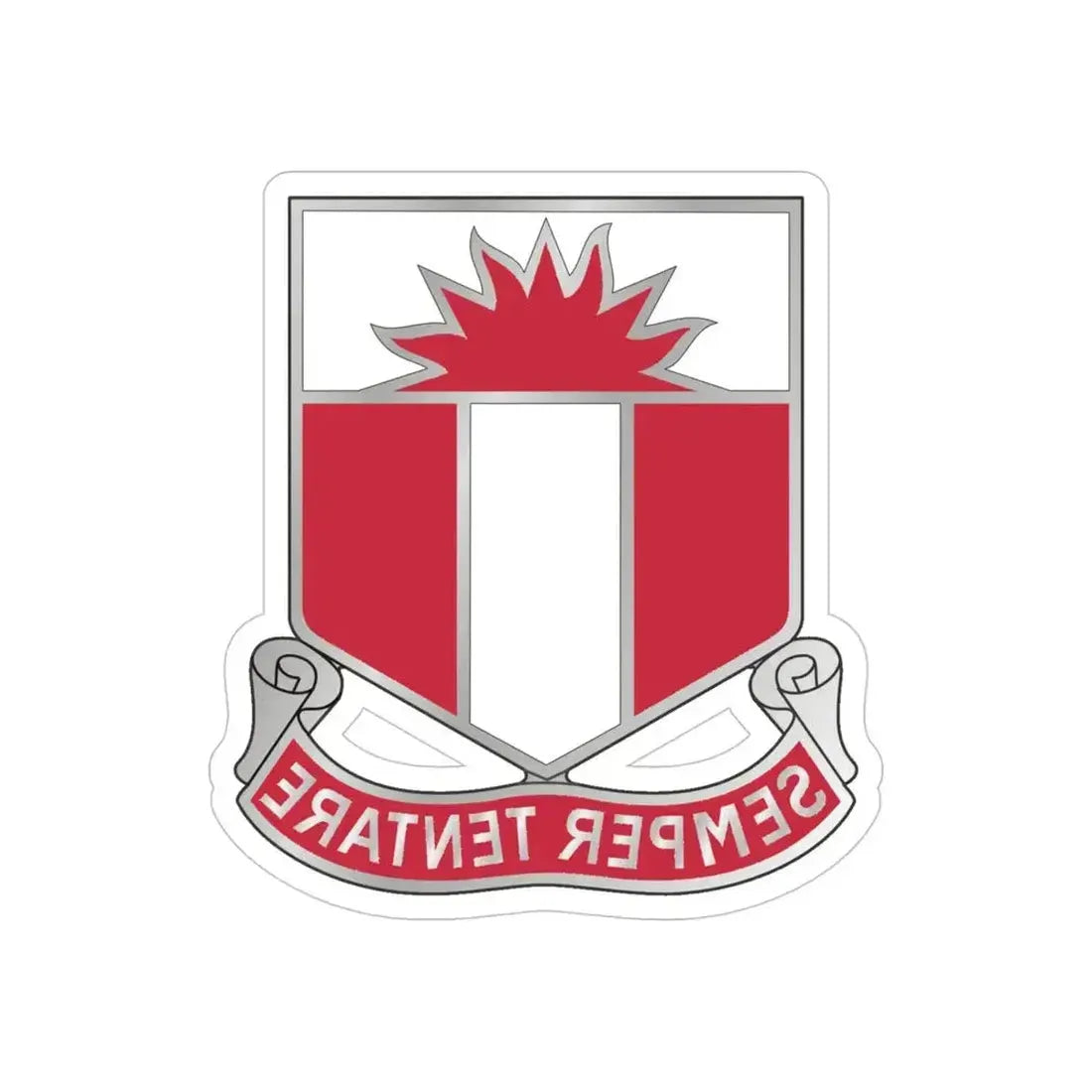 321 Engineer Battalion (U.S. Army) REVERSE PRINT Transparent Die-Cut STICKER 4 Inch Die-Cut Transparent - The Sticker Space