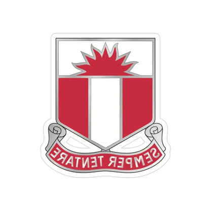 321 Engineer Battalion (U.S. Army) REVERSE PRINT Transparent Die-Cut STICKER 4 Inch Die-Cut Transparent - The Sticker Space