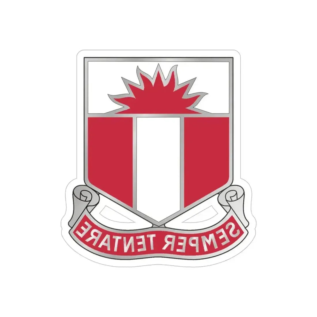 321 Engineer Battalion (U.S. Army) REVERSE PRINT Transparent Die-Cut STICKER 5 Inch Die-Cut Transparent - The Sticker Space