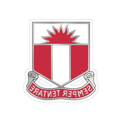 321 Engineer Battalion (U.S. Army) REVERSE PRINT Transparent Die-Cut STICKER 5 Inch Die-Cut Transparent - The Sticker Space