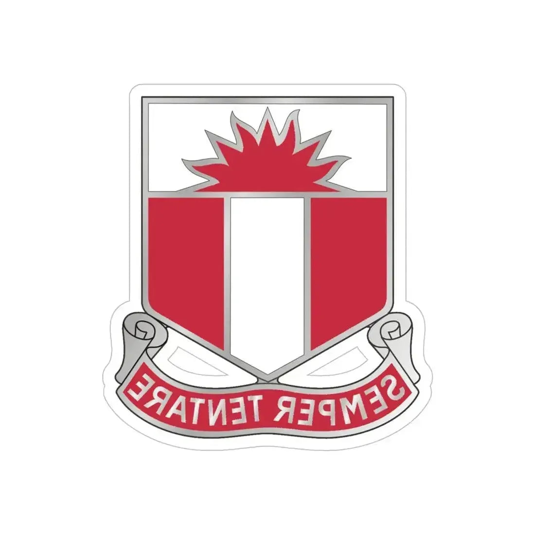 321 Engineer Battalion (U.S. Army) REVERSE PRINT Transparent Die-Cut STICKER 6 Inch Die-Cut Transparent - The Sticker Space