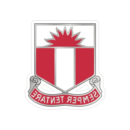 321 Engineer Battalion (U.S. Army) REVERSE PRINT Transparent Die-Cut STICKER - The Sticker Space