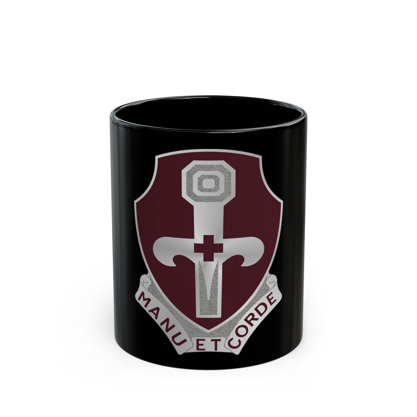 321 Medical Battalion (U.S. Army) Black Coffee Mug-11oz-The Sticker Space